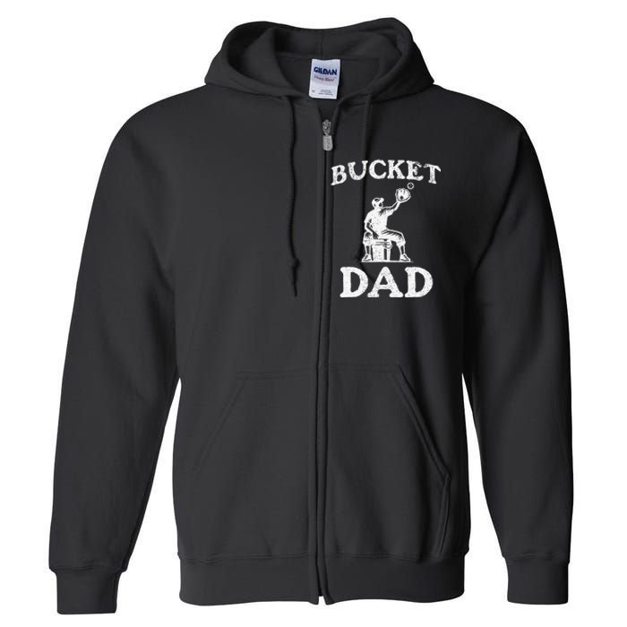 Bucket Dad Softball Dad Baseball Full Zip Hoodie