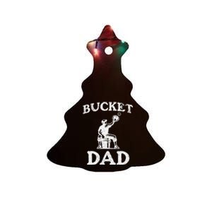 Bucket Dad Softball Dad Baseball Ceramic Tree Ornament