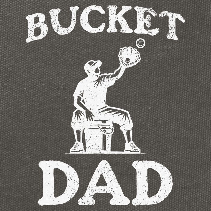 Bucket Dad Softball Dad Baseball Cotton Canvas Backpack