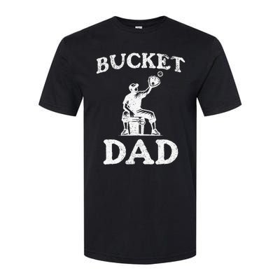 Bucket Dad Softball Dad Baseball Softstyle CVC T-Shirt