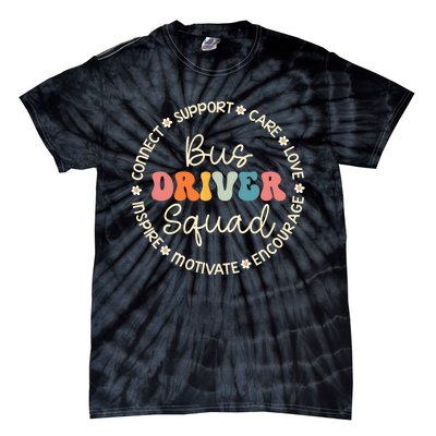 Bus Driver Squad Appreciation Week Back To School Tie-Dye T-Shirt