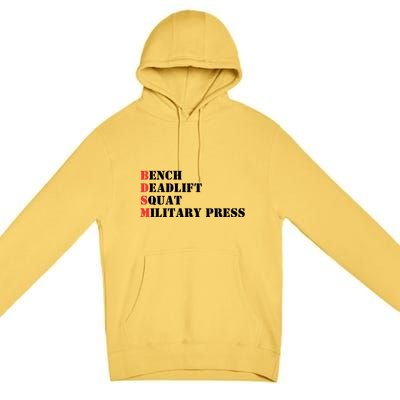 Bench Deadlift Squat Military Press Premium Pullover Hoodie