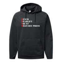 Bench Deadlift Squat Military Press Performance Fleece Hoodie