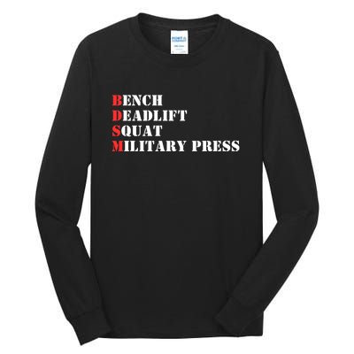 Bench Deadlift Squat Military Press Tall Long Sleeve T-Shirt