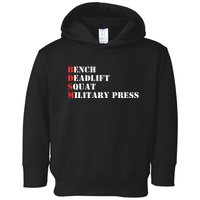 Bench Deadlift Squat Military Press Toddler Hoodie