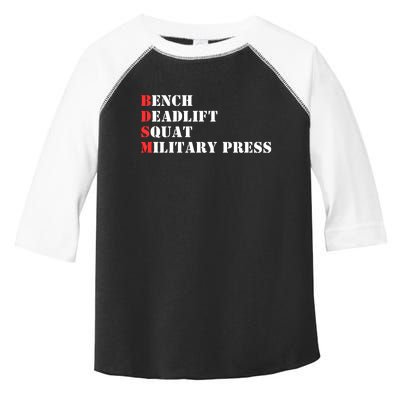 Bench Deadlift Squat Military Press Toddler Fine Jersey T-Shirt