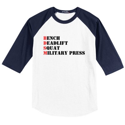 Bench Deadlift Squat Military Press Baseball Sleeve Shirt