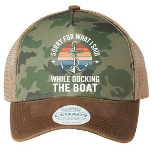 Boating Docking Sorry For What I Said Funny Gift Legacy Tie Dye Trucker Hat