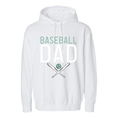 Baseball Dad Sport Father Daddy Gift Garment-Dyed Fleece Hoodie