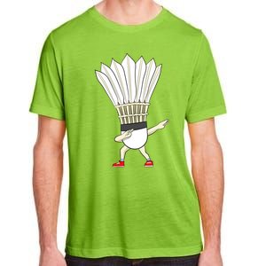 Badminton Dabbing Shuttlecock Birdie Badminton Cute Gift Adult ChromaSoft Performance T-Shirt