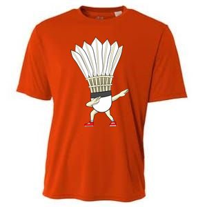 Badminton Dabbing Shuttlecock Birdie Badminton Cute Gift Cooling Performance Crew T-Shirt