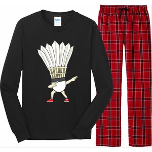 Badminton Dabbing Shuttlecock Birdie Badminton Cute Gift Long Sleeve Pajama Set