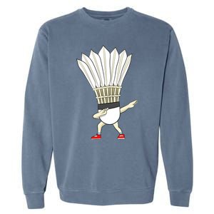 Badminton Dabbing Shuttlecock Birdie Badminton Cute Gift Garment-Dyed Sweatshirt