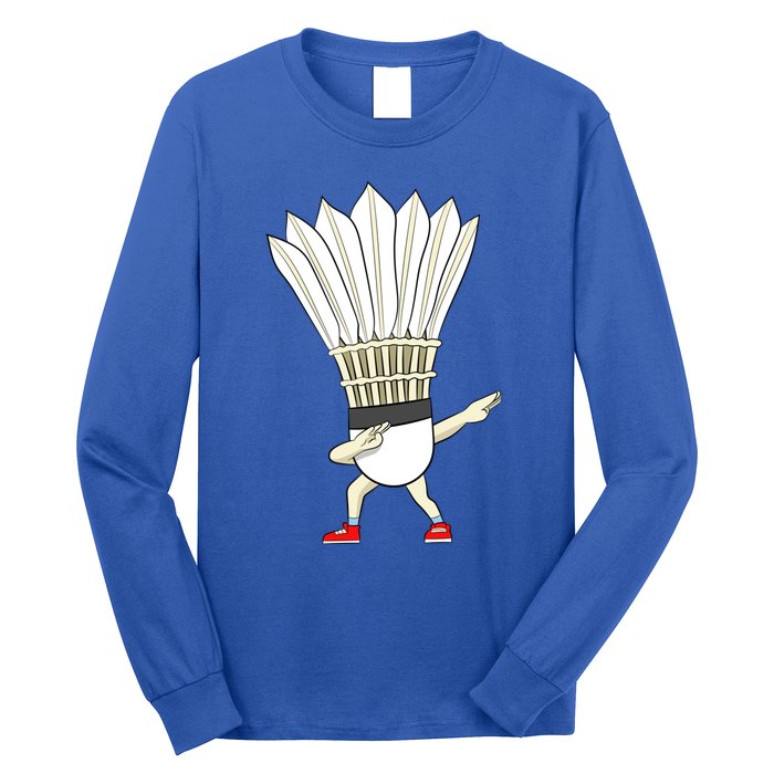 Badminton Dabbing Shuttlecock Birdie Badminton Cute Gift Long Sleeve Shirt