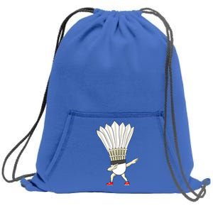 Badminton Dabbing Shuttlecock Birdie Badminton Cute Gift Sweatshirt Cinch Pack Bag