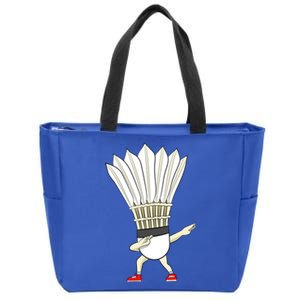 Badminton Dabbing Shuttlecock Birdie Badminton Cute Gift Zip Tote Bag