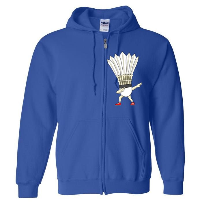 Badminton Dabbing Shuttlecock Birdie Badminton Cute Gift Full Zip Hoodie