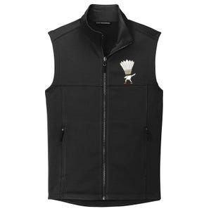 Badminton Dabbing Shuttlecock Birdie Badminton Cute Gift Collective Smooth Fleece Vest