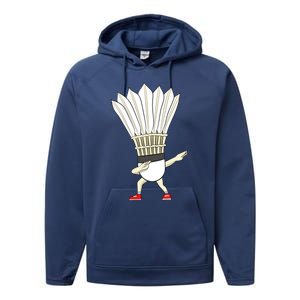 Badminton Dabbing Shuttlecock Birdie Badminton Cute Gift Performance Fleece Hoodie