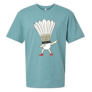 Badminton Dabbing Shuttlecock Birdie Badminton Cute Gift Sueded Cloud Jersey T-Shirt