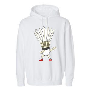 Badminton Dabbing Shuttlecock Birdie Badminton Cute Gift Garment-Dyed Fleece Hoodie