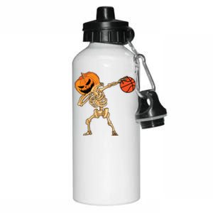 Basketball Dabbing Skeleton Boy Halloween Basketball Aluminum Water Bottle 