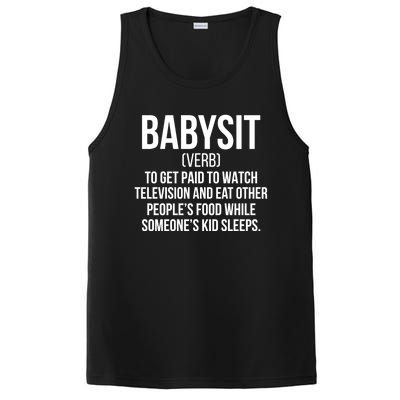 Babysit Definition Sitter Sitting Gift PosiCharge Competitor Tank