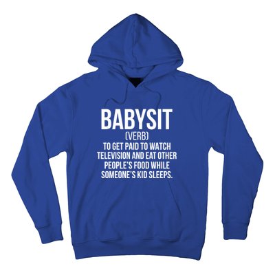 Babysit Definition Sitter Sitting Gift Hoodie