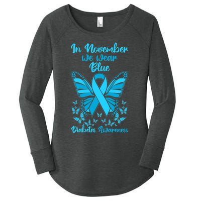 Butterflies Diabetes Type 1 Awareness Family Support Women's Perfect Tri Tunic Long Sleeve Shirt