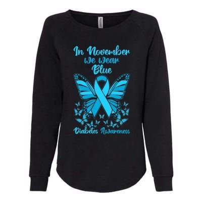 Butterflies Diabetes Type 1 Awareness Family Support Womens California Wash Sweatshirt