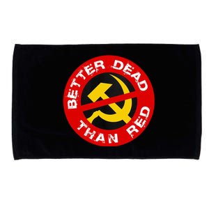 Better Dead Than Red Microfiber Hand Towel