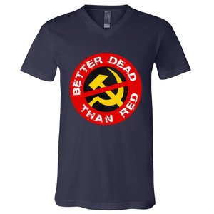 Better Dead Than Red V-Neck T-Shirt