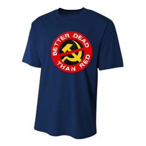 Better Dead Than Red Youth Performance Sprint T-Shirt