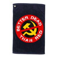 Better Dead Than Red Platinum Collection Golf Towel