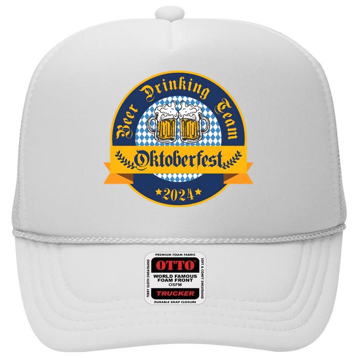 Beer Drinking Team Oktoberfest High Crown Mesh Back Trucker Hat