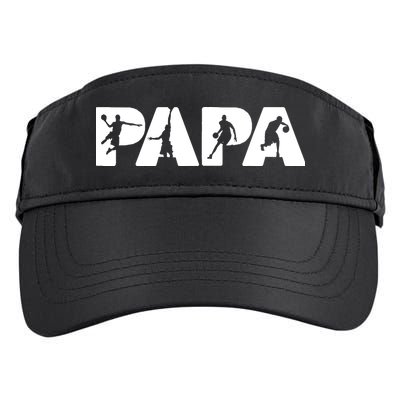 Basketball Dad T, Funny Papa Basketball Father Adult Drive Performance Visor