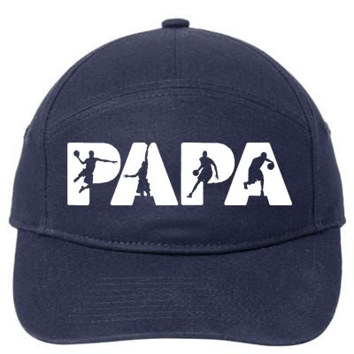 Basketball Dad T, Funny Papa Basketball Father 7-Panel Snapback Hat