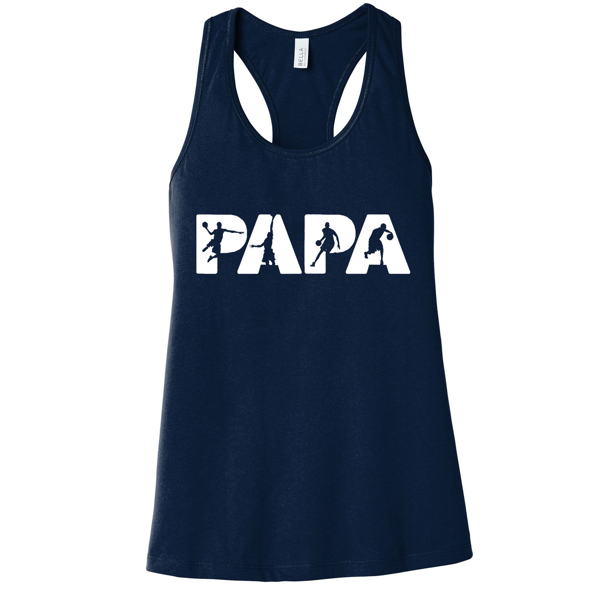 Basketball Dad T, Funny Papa Basketball Father Womens Tank Top