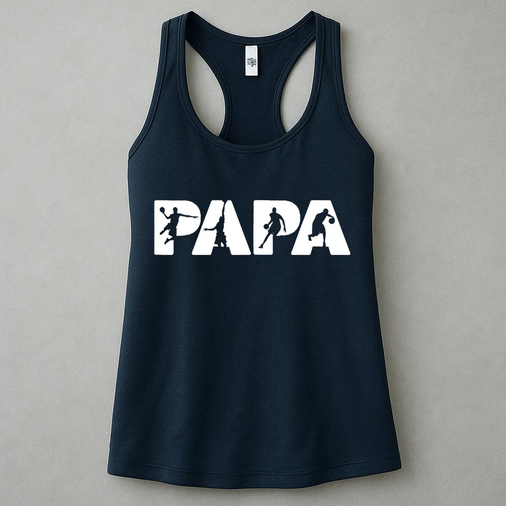 Basketball Dad T, Funny Papa Basketball Father Womens Tank Top