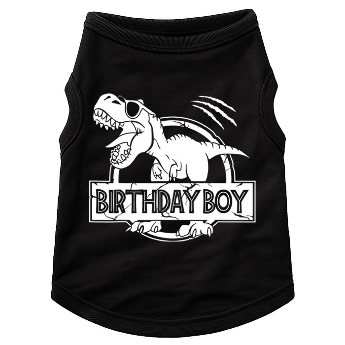 Birthday Dino T Rex Dinosaur Matching Family Doggie Tank