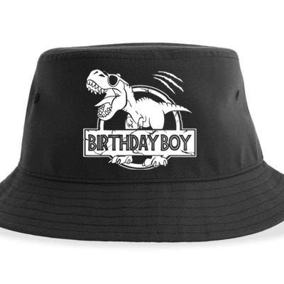 Birthday Dino T Rex Dinosaur Matching Family Sustainable Bucket Hat