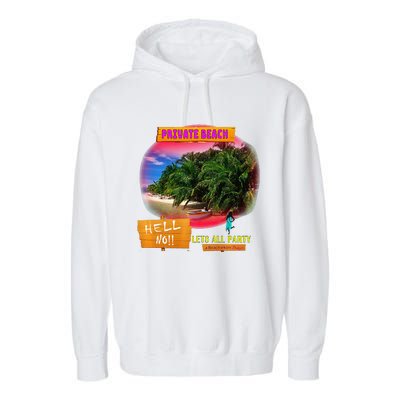 Beachiekon Designs Teaseteetops Beaches For All Garment-Dyed Fleece Hoodie