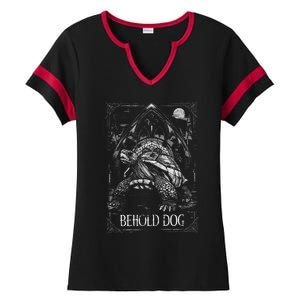 Behold Dog Turtle Elden Merch Ladies Halftime Notch Neck Tee