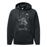 Behold Dog Turtle Elden Merch Performance Fleece Hoodie