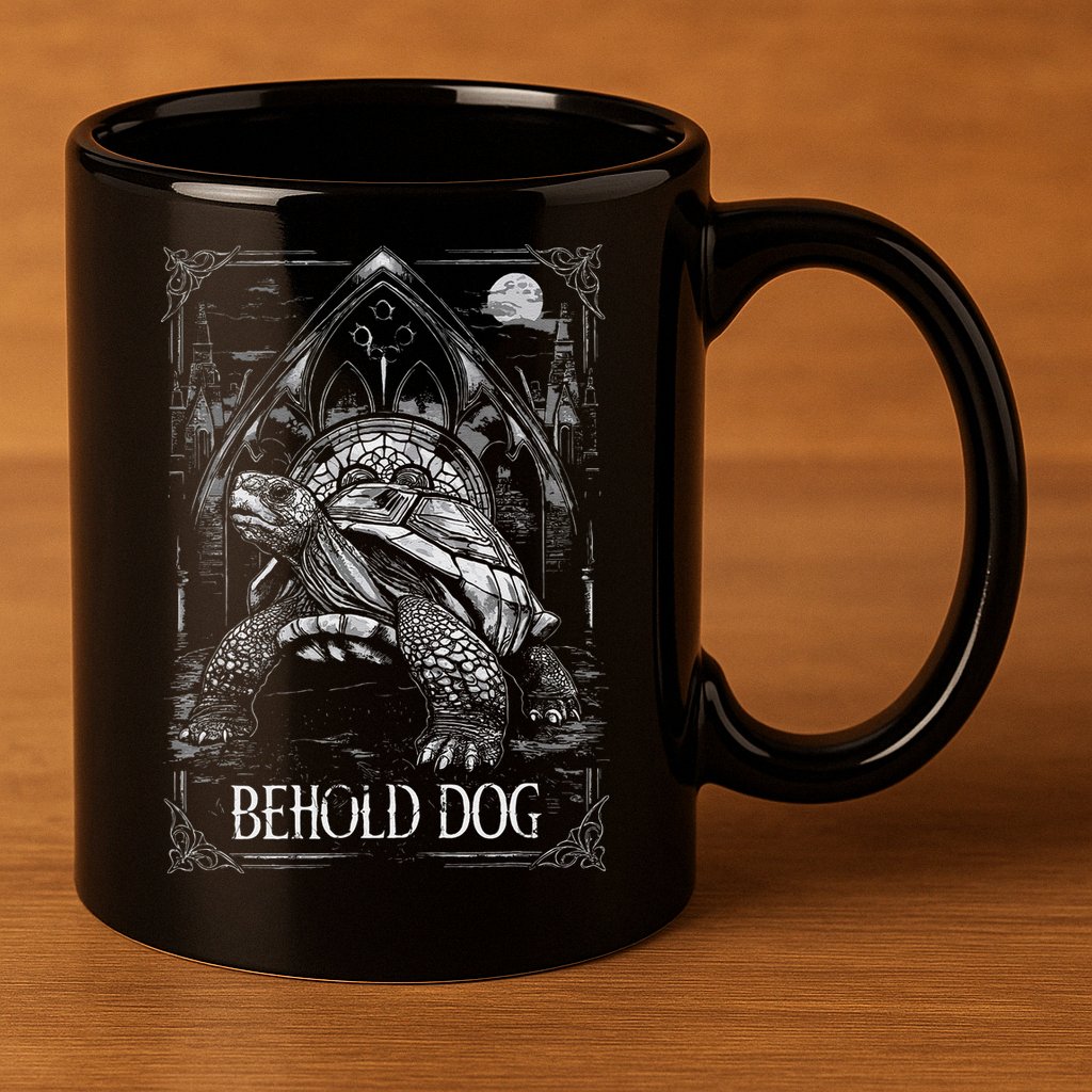 Behold Dog Turtle Elden Merch 11oz C Handle Ceramic Mug