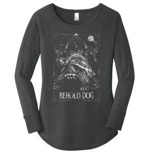 Behold Dog Turtle Elden Merch Women's Perfect Tri Tunic Long Sleeve Shirt