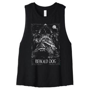 Behold Dog Turtle Elden Merch Women's Racerback Cropped Tank