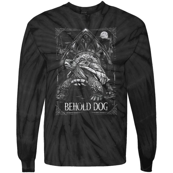 Behold Dog Turtle Elden Merch Tie-Dye Long Sleeve Shirt