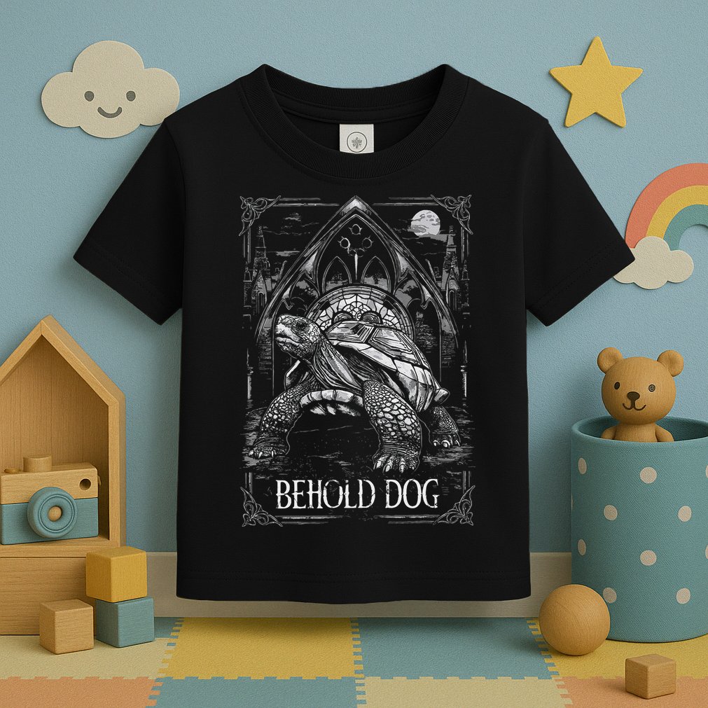Behold Dog Turtle Elden Merch Toddler T-Shirt