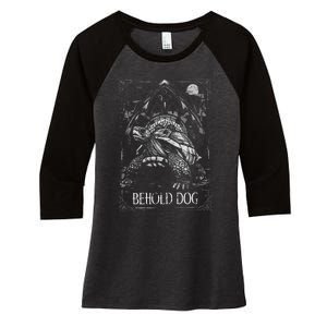 Behold Dog Turtle Elden Merch Women's Tri-Blend 3/4-Sleeve Raglan Shirt